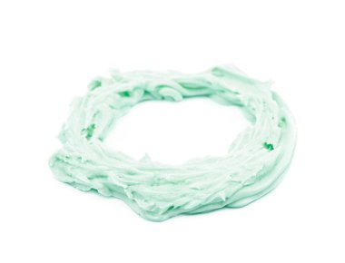 İzole yuvarlak buzlanma krem daire