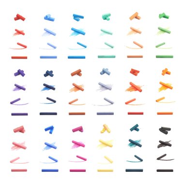 İzole pastel pastel tebeşir