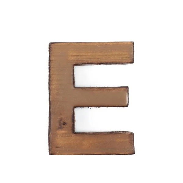 Einzelne gesägte Holzbuchstaben isoliert — Stockfoto