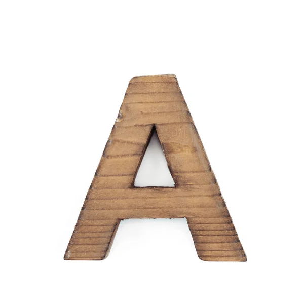 O singură scrisoare din lemn ferăstrău izolată — Fotografie, imagine de stoc