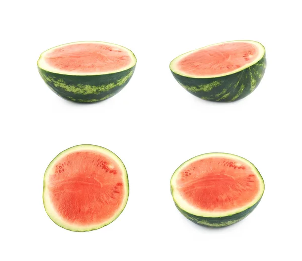 Eine halbe Wassermelone isoliert — Stockfoto