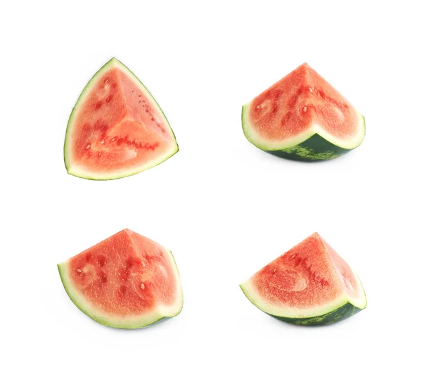 Potongan semangka tunggal yang terisolasi — Stok Foto