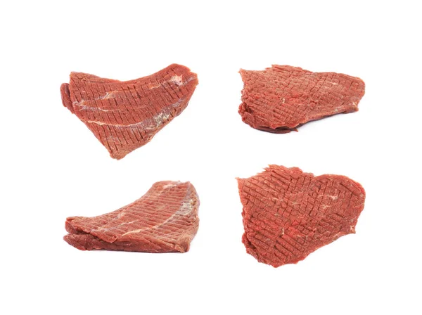 Zarte Scheibe Rindfleisch isoliert — Stockfoto