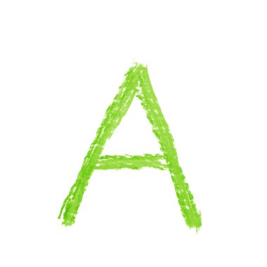 Tek elle çizilmiş mektup izole