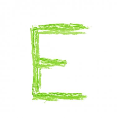 Tek elle çizilmiş mektup izole