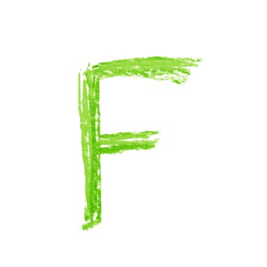 Tek elle çizilmiş mektup izole