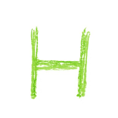 Tek elle çizilmiş mektup izole