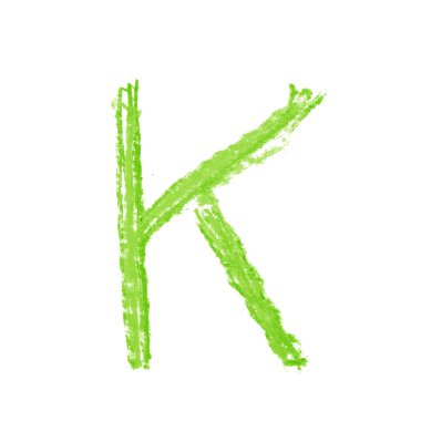 Tek elle çizilmiş mektup izole