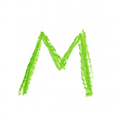 Tek elle çizilmiş mektup izole