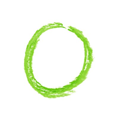 Tek elle çizilmiş mektup izole