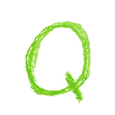 Tek elle çizilmiş mektup izole