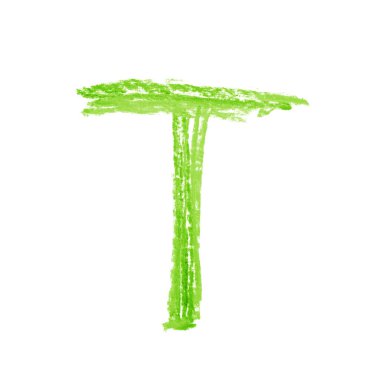 Tek elle çizilmiş mektup izole