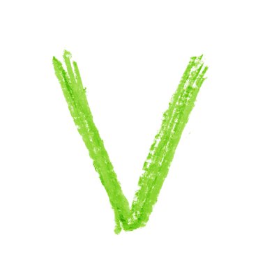 Tek elle çizilmiş mektup izole