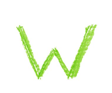 Tek elle çizilmiş mektup izole