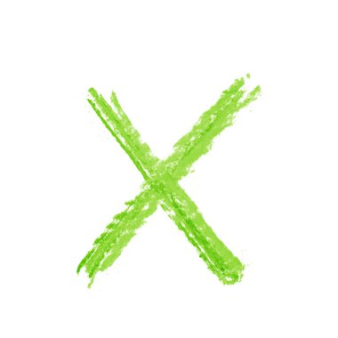 Tek elle çizilmiş mektup izole