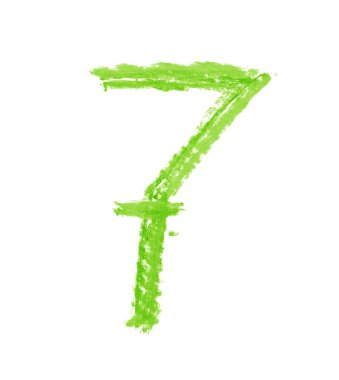 İzole el çizilmiş sayı simgesi