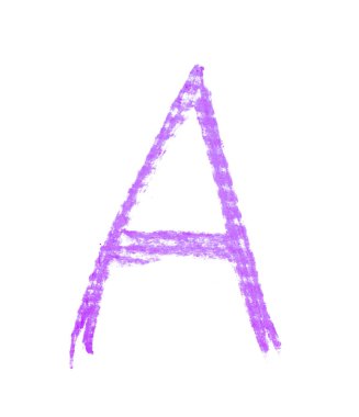 Tek elle çizilmiş mektup izole