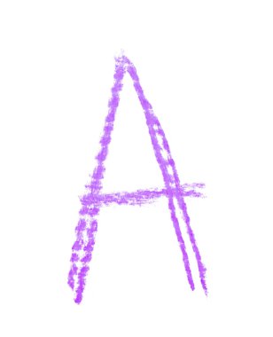 Tek elle çizilmiş mektup izole