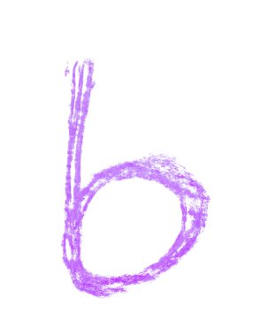 Tek elle çizilmiş mektup izole