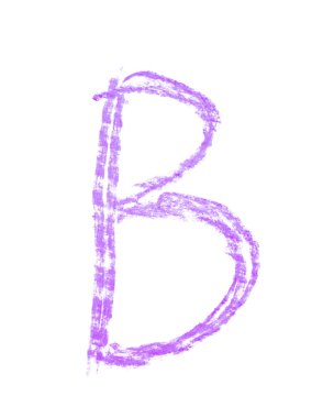 Tek elle çizilmiş mektup izole