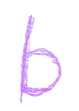 Tek elle çizilmiş mektup izole