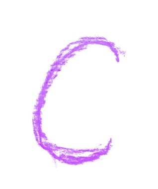 Tek elle çizilmiş mektup izole