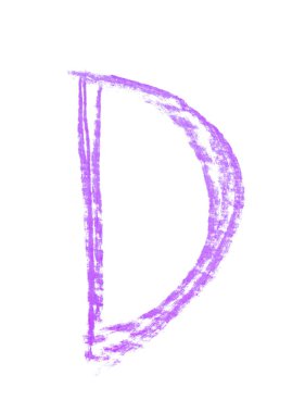 Tek elle çizilmiş mektup izole