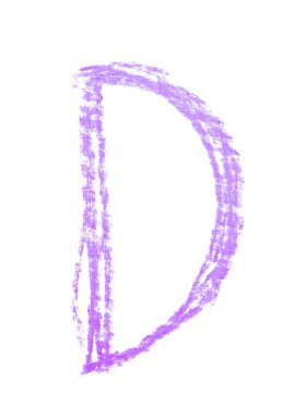 Tek elle çizilmiş mektup izole