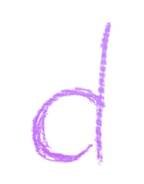 Tek elle çizilmiş mektup izole