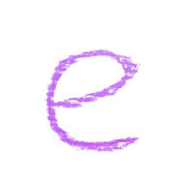 Tek elle çizilmiş mektup izole