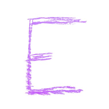 Tek elle çizilmiş mektup izole