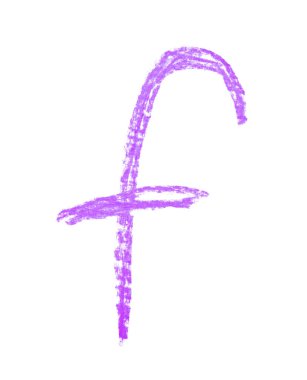 Tek elle çizilmiş mektup izole