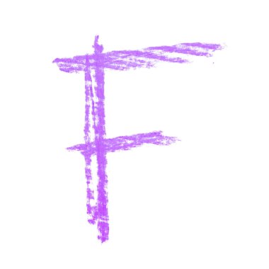 Tek elle çizilmiş mektup izole