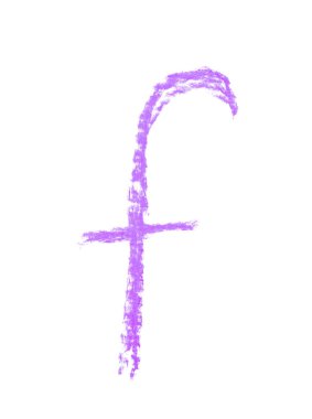 Tek elle çizilmiş mektup izole