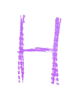 Tek elle çizilmiş mektup izole