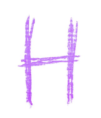 Tek elle çizilmiş mektup izole