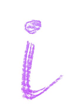 Tek elle çizilmiş mektup izole