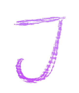 Tek elle çizilmiş mektup izole