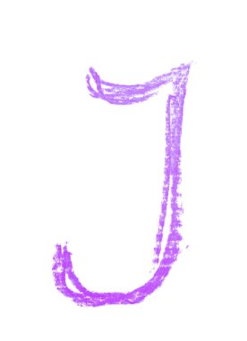 Tek elle çizilmiş mektup izole