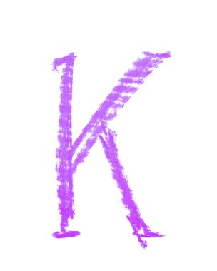 Tek elle çizilmiş mektup izole