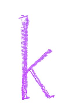 Tek elle çizilmiş mektup izole