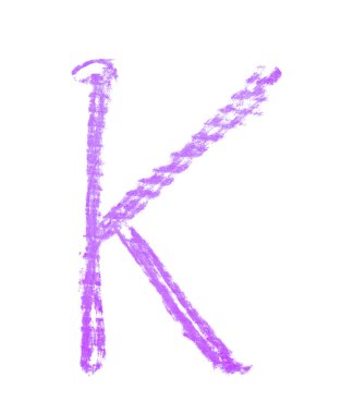 Tek elle çizilmiş mektup izole