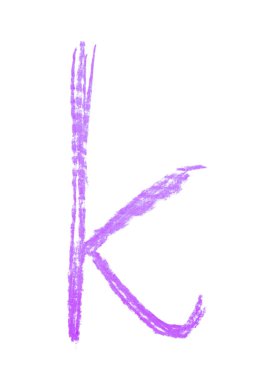 Tek elle çizilmiş mektup izole