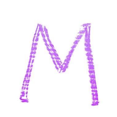 Tek elle çizilmiş mektup izole