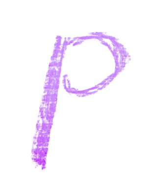 Tek elle çizilmiş mektup izole