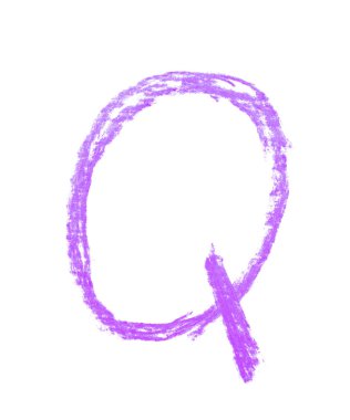 Tek elle çizilmiş mektup izole