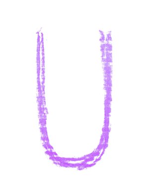 Tek elle çizilmiş mektup izole