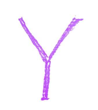 Tek elle çizilmiş mektup izole