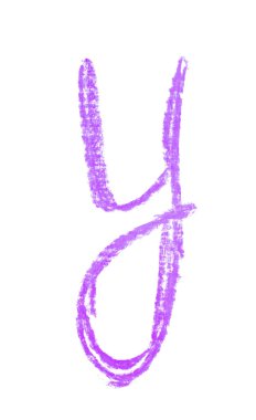 Tek elle çizilmiş mektup izole