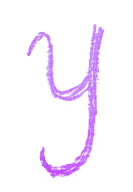 Tek elle çizilmiş mektup izole